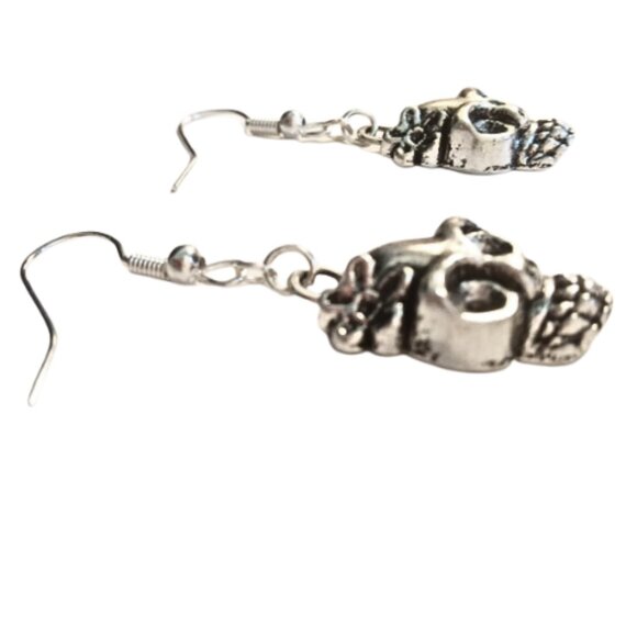 Dia De Los Muertos Sugar Skull Earrings - Picture 2 of 5